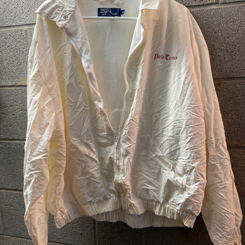 Polo tennis vintage white jacket xl